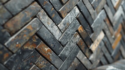 Poster -   A close-up photo of a red brick wall featuring rusty iron bars at its base