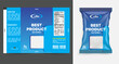 A product package with multiple color and chips bag packaging with space for text and image, vector eps file with gray and white background layout.