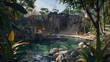 A digital scent-enabled zoo exhibit, with visitors able to smell the animals and their habitats,