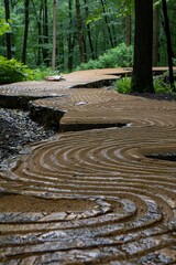 Sticker - wood bridge in the forest