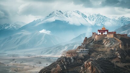 Canvas Print - view from the top of the mountain