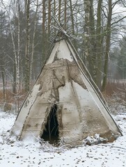 Wall Mural - tent in the woods