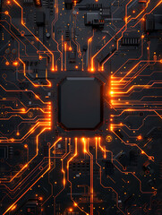 Wall Mural - Artificial intelligence micro chip ,close-up of circuit board chip, future , smart city , ai chip,gpt,Image generation,empty chip