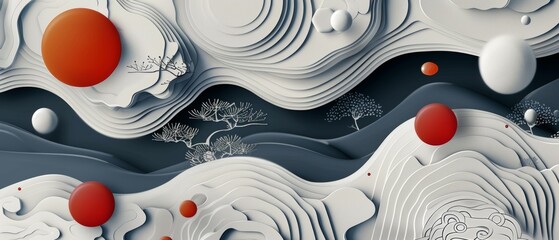 Poster - An abstract banner template with flowing liquid shapes. Great for logo design, flyer and presentations...