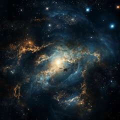Wall Mural - Space background with stars and galaxy