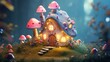 Mushroom house in Fairytale forest