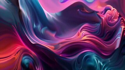 Poster - Colorful Abstract Swirls in Vivid Hues