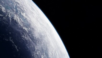 Wall Mural - white ice planet in space. universe and planet. 3d-rendering. animation