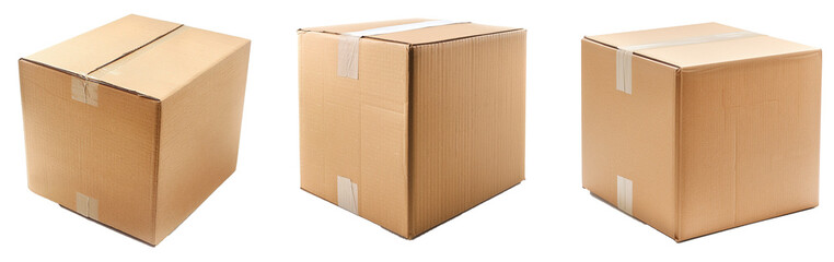 Aufkleber - close up of a cardboard box