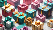 This is an image of nice gift boxes on a white background. generative ai.