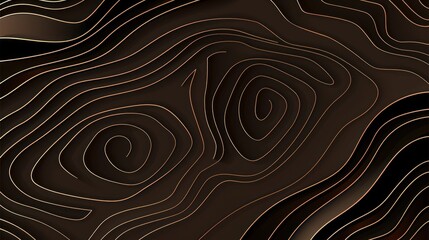 Poster - Abstract brown background with intersecting wavy lines
