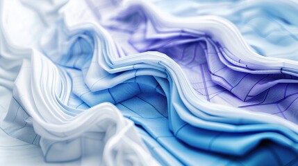 Poster - Detailed view of a blue and white design