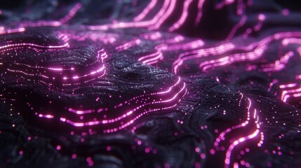 Poster - Detailed view of a purple and black textured surface
