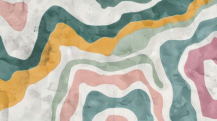 Poster - Colorful and abstract painting with diverse shapes and colors