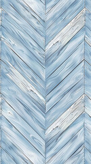 Wall Mural - A seamless pattern of light blue wooden slats, each with a distinct grain and texture, arranged in a herringbone pattern. 32k, full ultra HD, high resolution