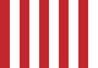 Patrón rectangular de barras verticales en rojo y blanco