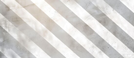 Poster - The windows shadow falls on the grey concrete wall, creating a parallel pattern that contrasts with the beige wood flooring