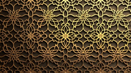 Wall Mural - Islamic Luxury background with gold mandala ornament. Vector illustration