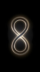 Wall Mural - 3d infinity symbol, beautiful glowing sign