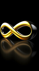 Wall Mural - 3d infinity symbol, beautiful glowing sign