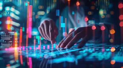 Poster - economic growth report, stock market, business analysis, profit presentation, economic growth report