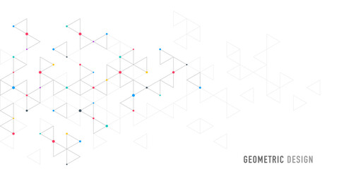 Wall Mural - abstract vector background with a geometric pattern of triangle shapes. graphic design element
