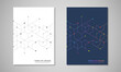 Abstract covers and brochures with geometric backgrounds of polygon shape patterns