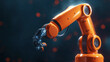 Dynamic 3D robot arm icon illustrating automation and AI