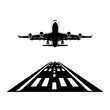 Airplane Runway Takeoff Logo Design
