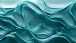 Abstract turquoise blue background, texture with smooth glass shapes and wavy lines, ripple wallpaper