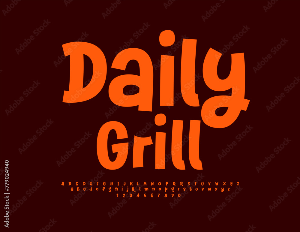 Vector bright advertisement Daily Grill for Cafe, Menu, Restaurant ...