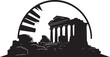Vector Tributes to the Grandeur of Ancient Greek Architecture Vector Depictions of Iconic Greek Architectural Wonders