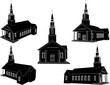 illustration sketch design vector image of the holy church building of Catholic Christians