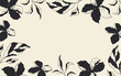 Sketch flower banner frame floral border concept. Vector graphic design illustration