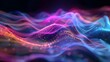 Captivating Holographic Neon Wave Backdrop - Mesmerizing Fluid Motion of Iridescent Lights