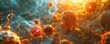 Immunotherapy Breakthrough, genetically modified immune cells, targeting cancer cells, a futuristic medical facility