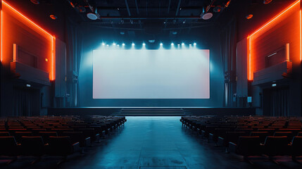 Poster - A mockup of a blank Venue Screen similar. Generative AI.