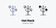 Hat Rack Icons set thin line and glyph vector icon illustration