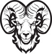 Old School Ram Vintage Logo Design with Ram Head Symbol Timeless Majesty Ram Head Vintage Logo Vector Emblem