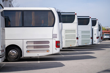 bus station. parking of tourist buses