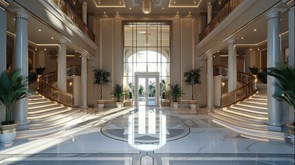 Poster - Main door of the Billionaire Mansion. Generative AI.