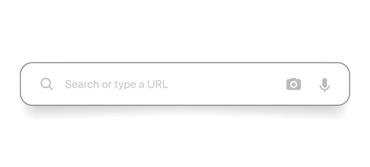 Fototapete - Search Bar with suggestions for UI UX design and web site. Search Address and navigation bar icon. Collection of search form templates for websites. Search engine web browser window template.