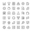 © Jane Kelly - Business icons set. Vector line icons. Black outline stroke symbols