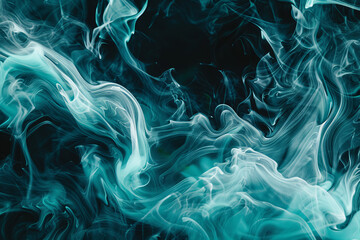 Wall Mural - The image is of smoke in a blue color