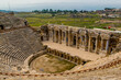 Ephesus, Turkey - March 25 2014: Panorama view of Amphitheater in Ephesus