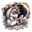 Total solar eclipse with unicorn clipart, america totality total solar eclipse, solar eclipse