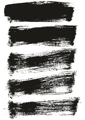 Wall Mural - hand drawn flat paint brush thick long background high detail abstract vector background set