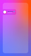 Poster - Vertical story template in gradient colors. Social media frame vector illustration.