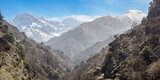 Fototapeta Konie - Mulhacen and Alcazaba peaks of Sierra Nevada range, Spain