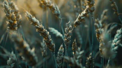 Poster - Detailed view of a wheat field, suitable for agricultural concepts
